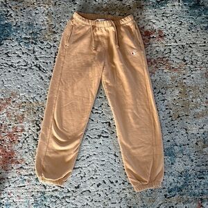Women’s Peach Champion Reverse Weave Sweatpants Size Medium
